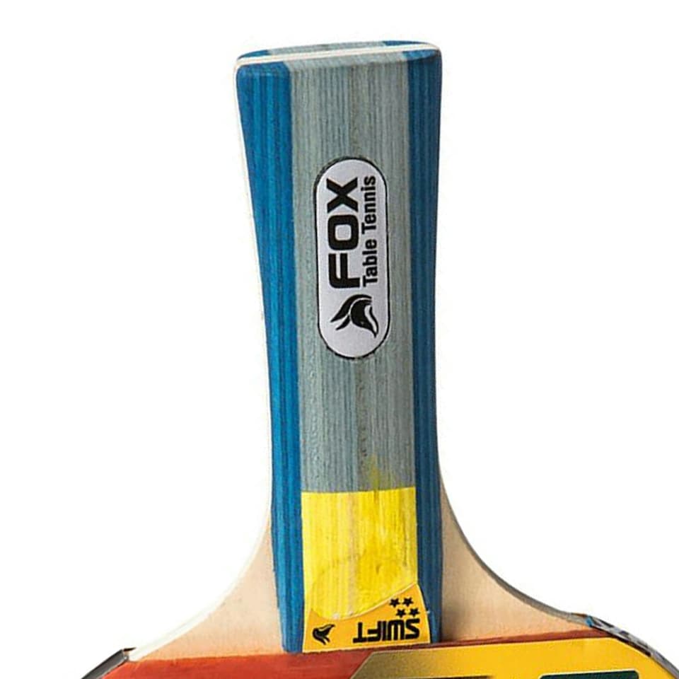 image 1 of Fox TT Swift 4 Star Table Tennis Bat - Red/Grey/Blue - One Size