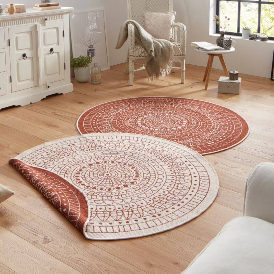 image 1 of The Rugs Porto Reversible Indoor Outdoor Rug Flatweave Polypropylene Design
