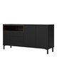 image 3 of Roomers Sideboard 3 Drawers 3 Doors in Black and Walnut
