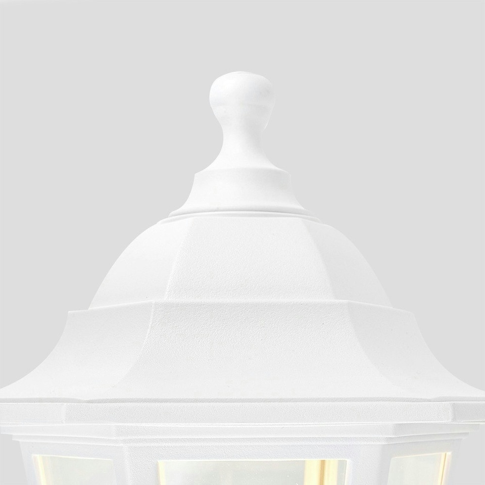 image 1 of ValueLights White Outdoor Garden Wired Security Lantern Wall Light