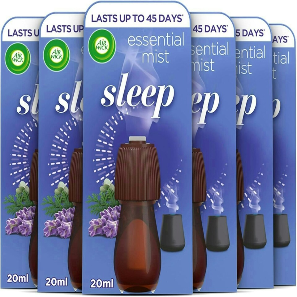 image 1 of Air Wick Essential Mist Refills, Sleep, Pack 6 x 20ml, Natural Essential Oils, Last up to 270 Days, Air freshener