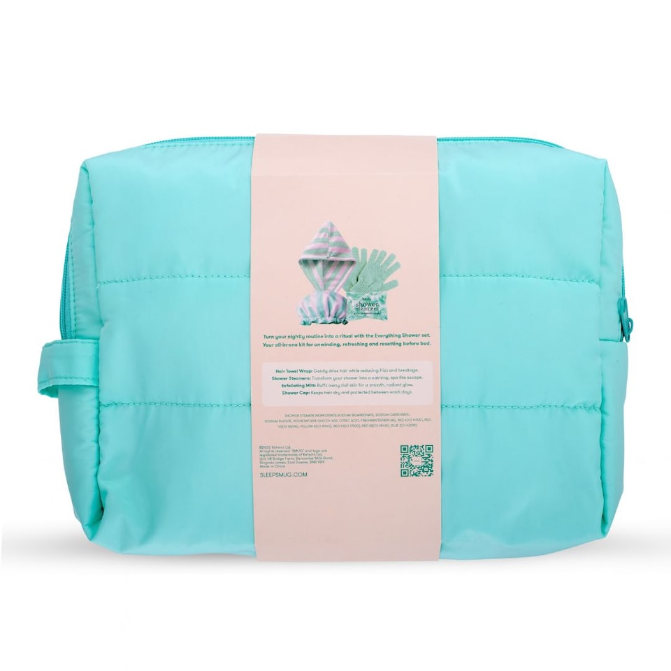 image 1 of SMUG Everything Shower Gift Set - Shower Steamers, Exfoliating Mitt, Microfibre Towel & Shower Cap