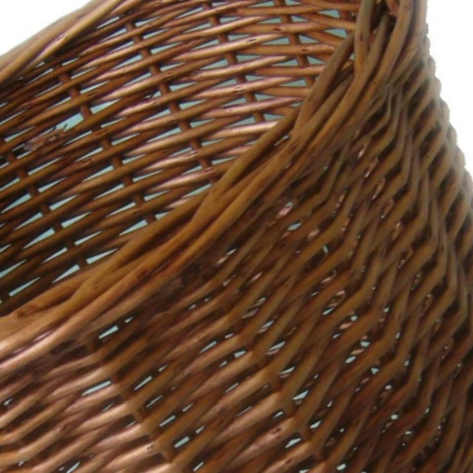 image 1 of Light Steamed Wicker Waste Paper Bin | Brown | Brown | One Size