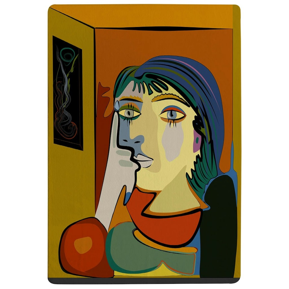 image 1 of thinking woman (Rug) Orange | M