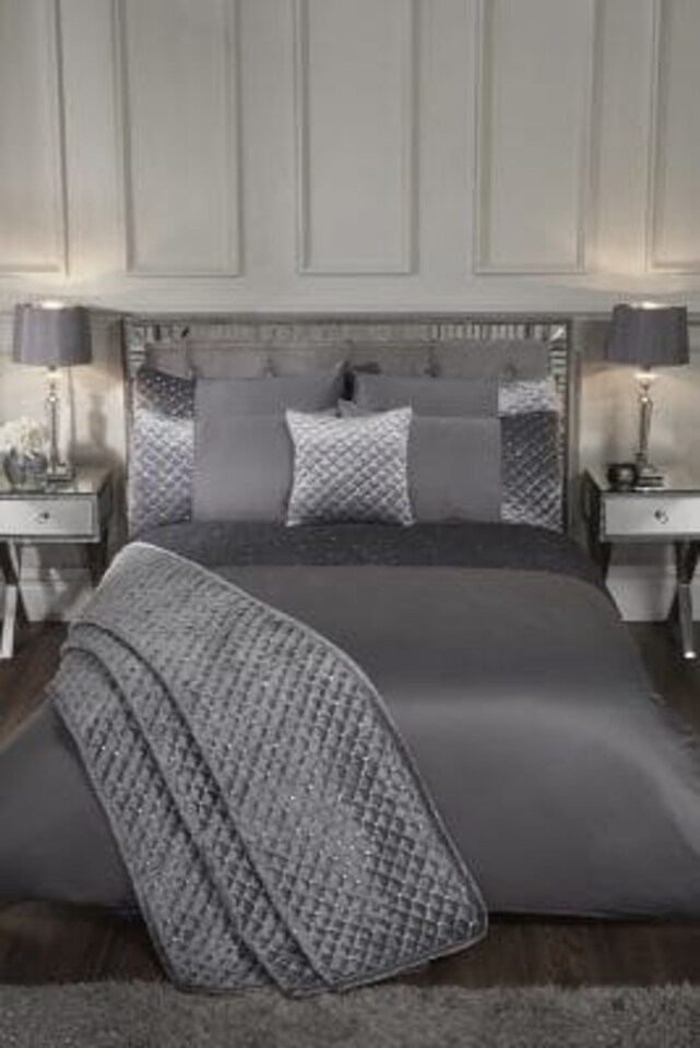 image 1 of Elysium Duvet Set Single Bed Silver
