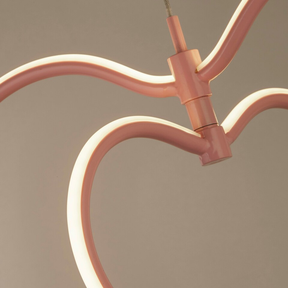 image 1 of Blush Double Heart Led Pendant