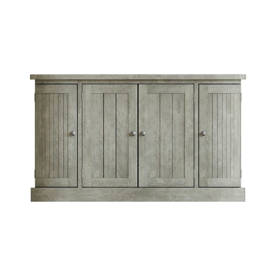image 1 of Bowood 4 Door Large Sideboard Solid Reclaimed Limewashed Pine Green