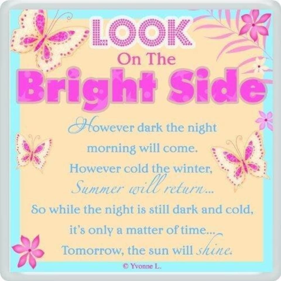image 1 of Look On The Bright Side... Sentimental Fridge Magnet - Christmas, Birthday Gift