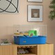 image 2 of PawHut Small Animal Cage, Rabbit Guinea Pig Hutch, Pet Playhouse, Blue