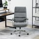 image 2 of HOMCOM Linen Fabric Office Desk Chair with Tilt Function, Charcoal Grey | Grey | One Size