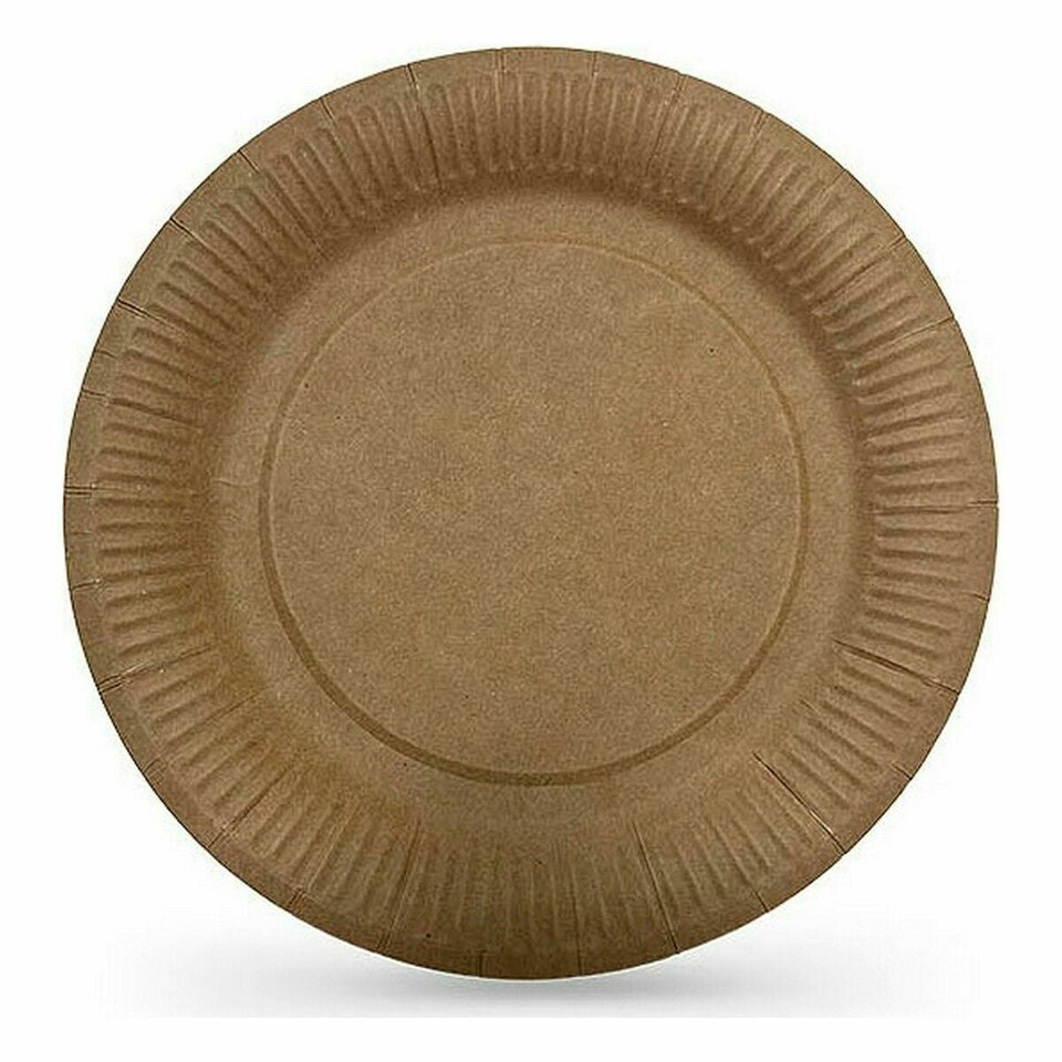 image 1 of Plate set Algon Disposable kraft paper 10 Pieces 20 cm (24 Units) N/A