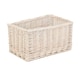 image 8 of Large Wicker White Wash Storage Open Basket | White | White