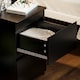 image 7 of Vida Designs Denver 2 Drawer Bedside Chest Cabinet Table Nightstand, Black