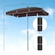 image 7 of Outsunny Aluminium Sun Umbrella Parasol Patio Rectangular 2M x 1.3M Brown