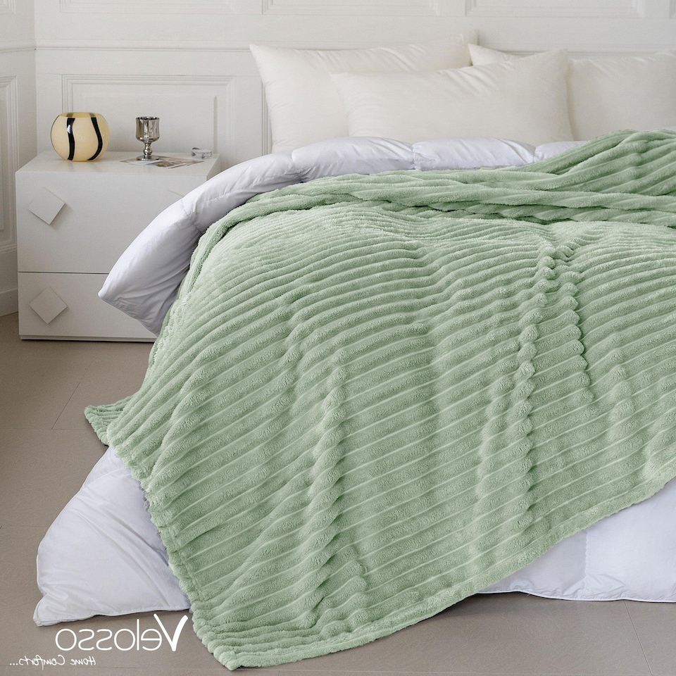 image 1 of Velosso Super Soft Chunky Cord Blanket Throw