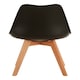image 4 of Interiors by Premier Black Chair With Cushion and Beach Wood Legs, Effortless Cleaning Small Chair, Easy to Adjust Bedroom chair