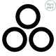 image 1 of Argon Tableware Glass Storage Jar Seals - Small - Black - Pack of 6
