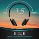 image 5 of Bluetooth Wireless Rechargeable On Ear Headphones with Mic, Ultra Lightweight, NFC - August EP636 | Black