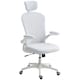 image 1 of Vinsetto Mesh Chair with Headrest, 4D Lumbar Support, Flip-up Arm, White White