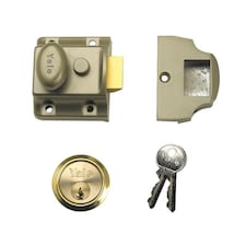 Yale Locks 706 Traditional Nightlatch 40mm Backset Enb Finish Box - Electro Nickle Brass - One Size Multi