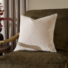 Paoletti Evoke Cut Velvet Cushion | Pink | Oyster | 45 x 45cm | 1