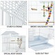 image 5 of Yaheetech 99 cm Tall  Metal Parrot Birdcage w/Swing & Ladder White
