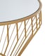 image 3 of Avantis Round Side Table With Gold Polished Frame Gold
