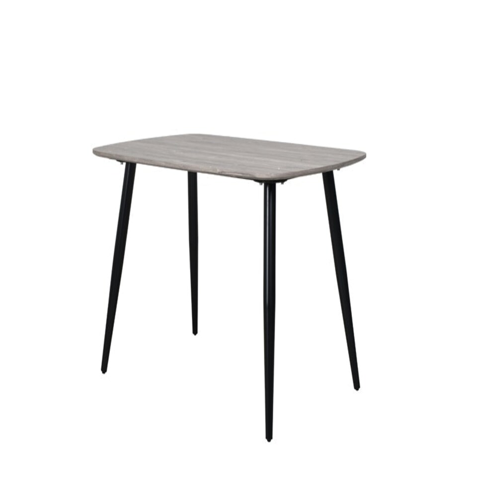 image 1 of Aspen Tapered Legs Rectangular Dining Table with 4 Dining Chairs - Grey Oak/Black - Flat Packed Grey