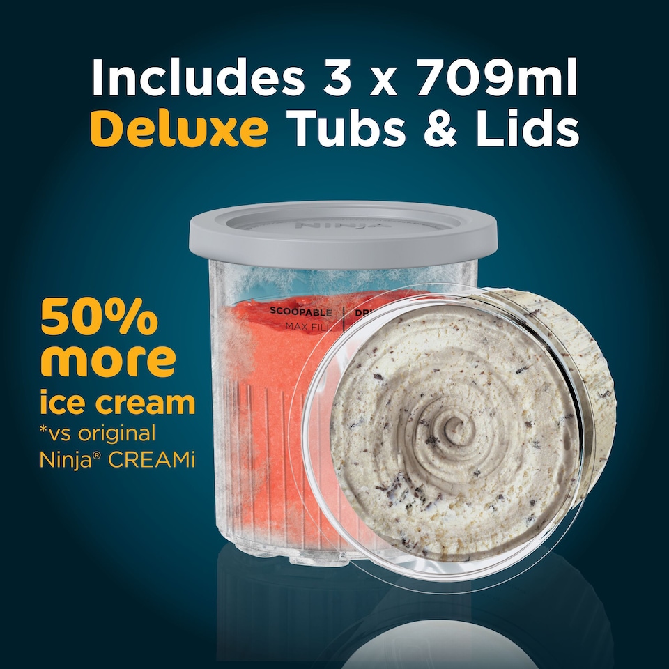 image 1 of Ninja CREAMi Deluxe 10-in-1 Ice Cream and Frozen Drink Maker NC501UK
