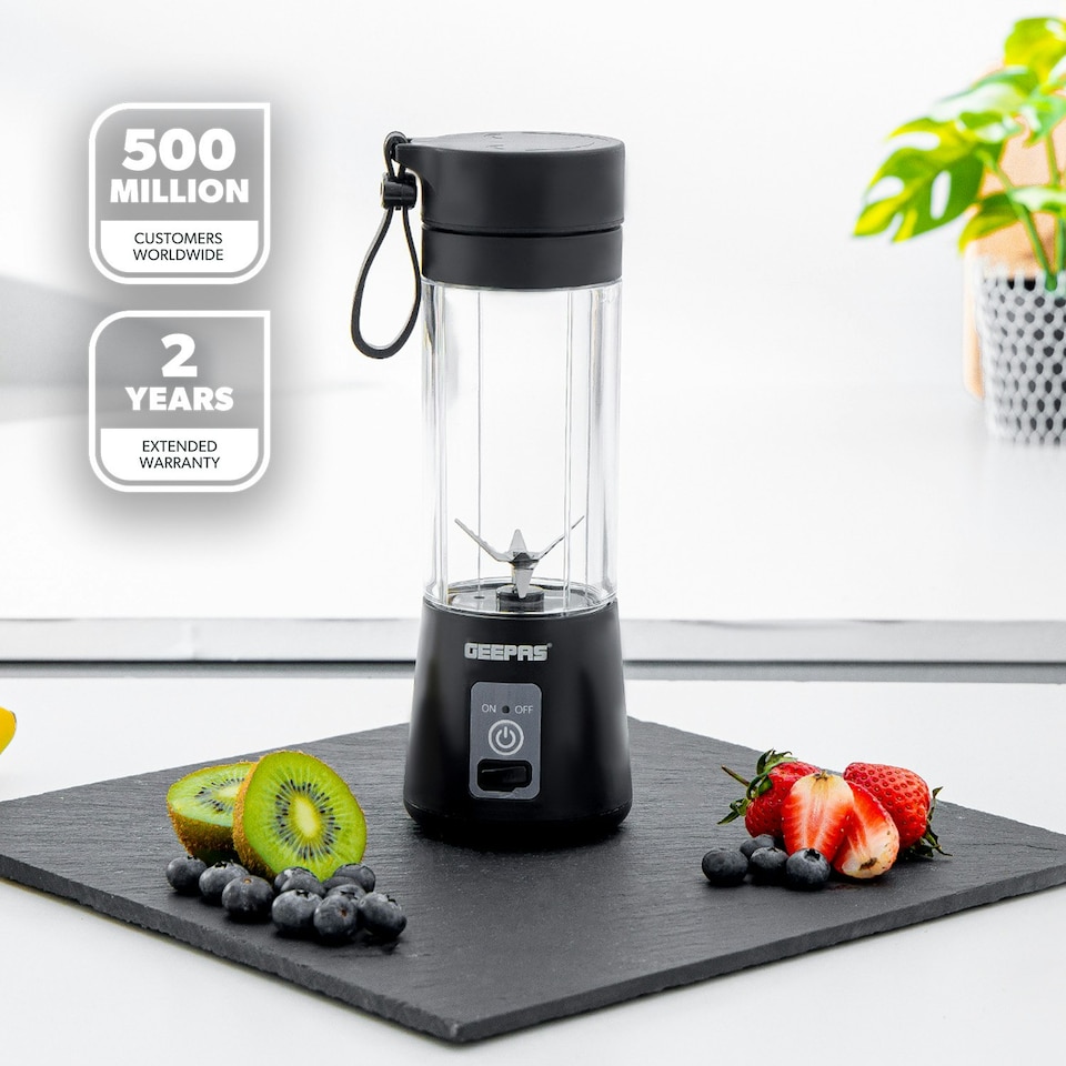 image 1 of GEEPAS Portable Blender, Smoothie Maker - 330ML, Black Black