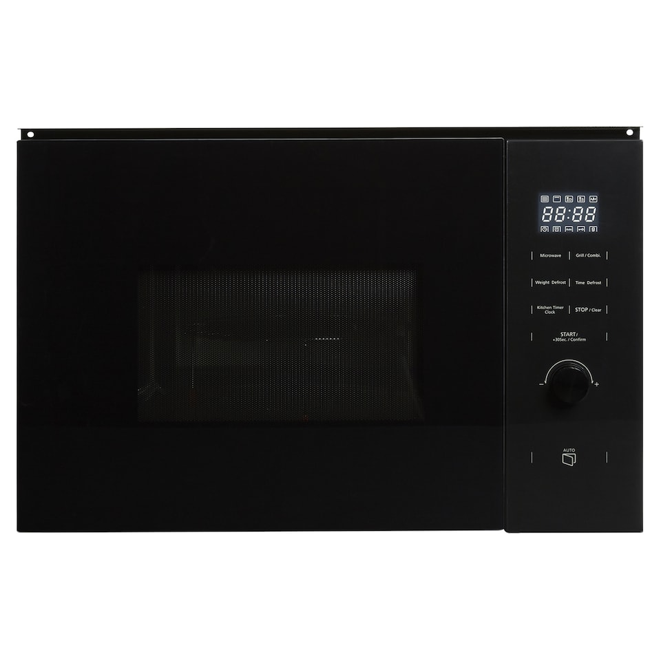 image 1 of Cookology 900W Built-in Microwave with Grill 25L Integrated Design - TCM25BGL Black