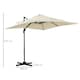 image 7 of Outsunny Square Cantilever Roma Parasol, 360-Degree Rotation, Cream White