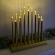 image 1 of 29cm Premier Christmas  Candle Bridge with 17 LEDs & Timer in Gold Battery Operated
