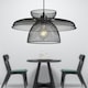 image 5 of First Choice Lighting Set of 2 Cassidy Three Tier Black Mesh Ceiling Pendant Lights Black