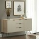 image 1 of Core Products Augusta Driftwood, Medium Sideboard With 2 Doors, 3 Drawers H73.6cm x W130.6cm x D43cm Cream