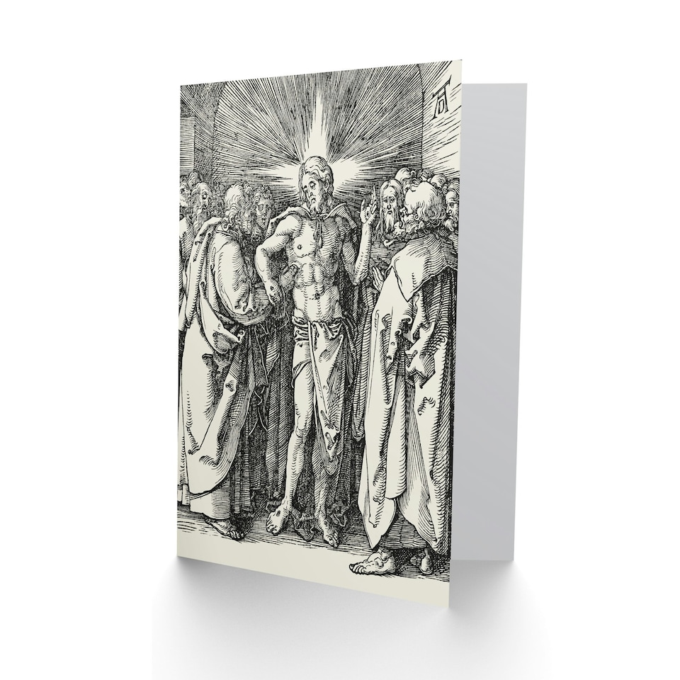 image 1 of Albrecht Durer Art Card Doubting Thomas Touches Christ's Wounds
