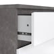 image 6 of Naia Chest of 3 Drawers in Concrete and White High Gloss