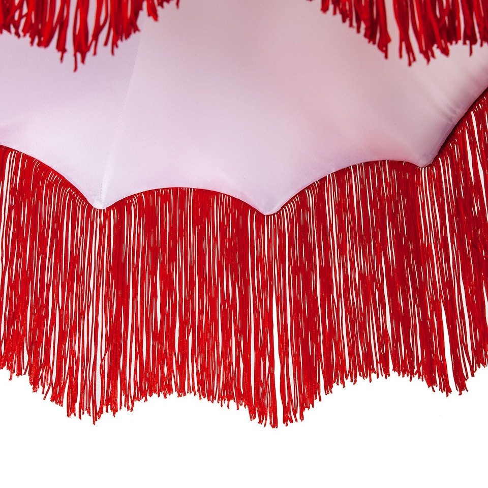 Chic Red Robin Themed Vintage Victorian Style Cotton Fabric Lamp