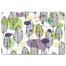 Spotted colored feather seamless pattern, vector background (Placemat)