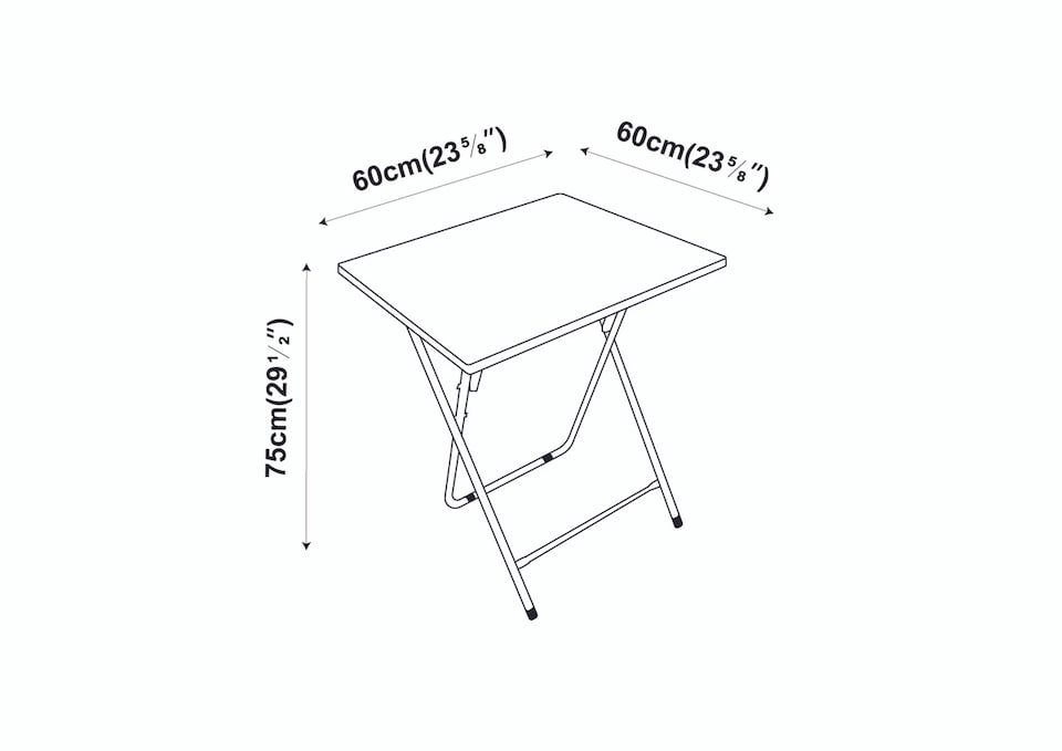 image 1 of Foldable Table with Metal Legs - Large | White | 1