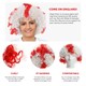 image 2 of Pack of 6 England Supporters Curly Wig Red | One Size