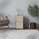 image 3 of 2-Tier Cube Shelving Unit with Inserts | Grey | Grey & Beige | 1