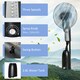 image 4 of HOMCOM 18 Pedestal Fan with Water Mist Spray, Standing Fan, Humidifying Misting Fan with 3 Speeds, 2.8L Water Tank, Black