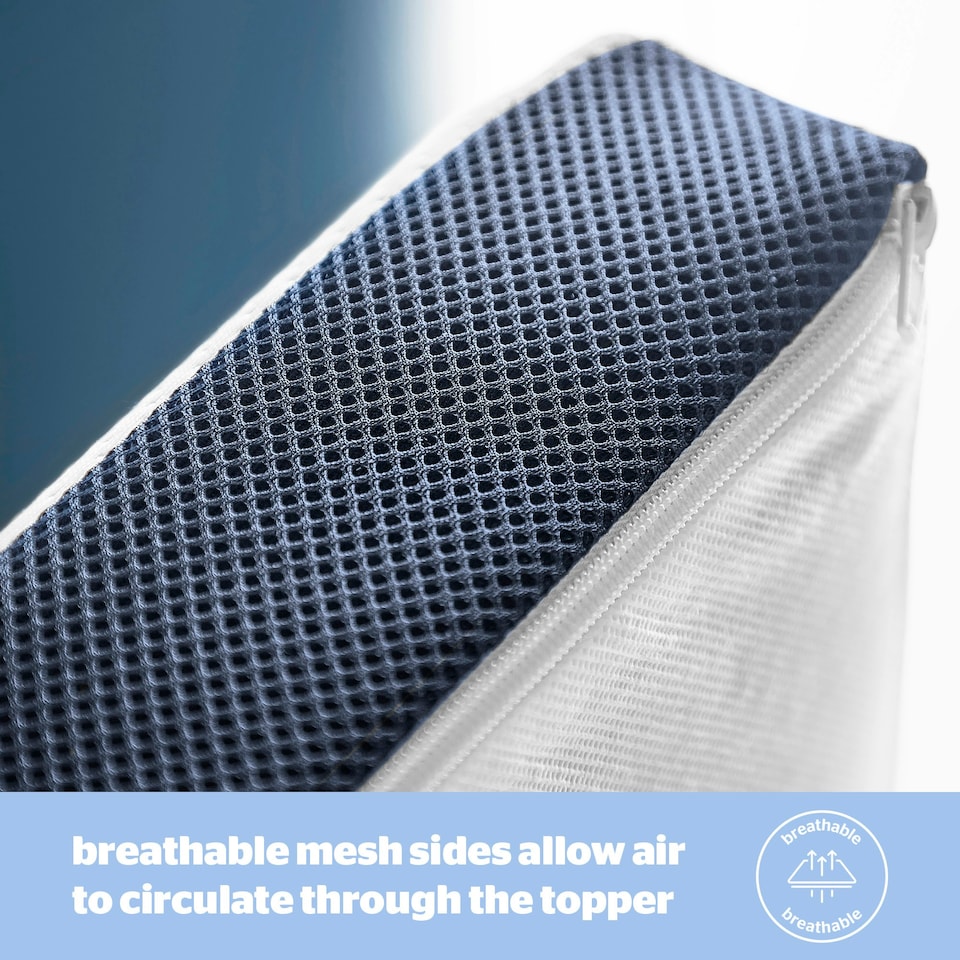 image 1 of Silentnight Wellbeing Collection Cool Touch Mattress Topper, 8 cm Thick, Memory Foam, Super King