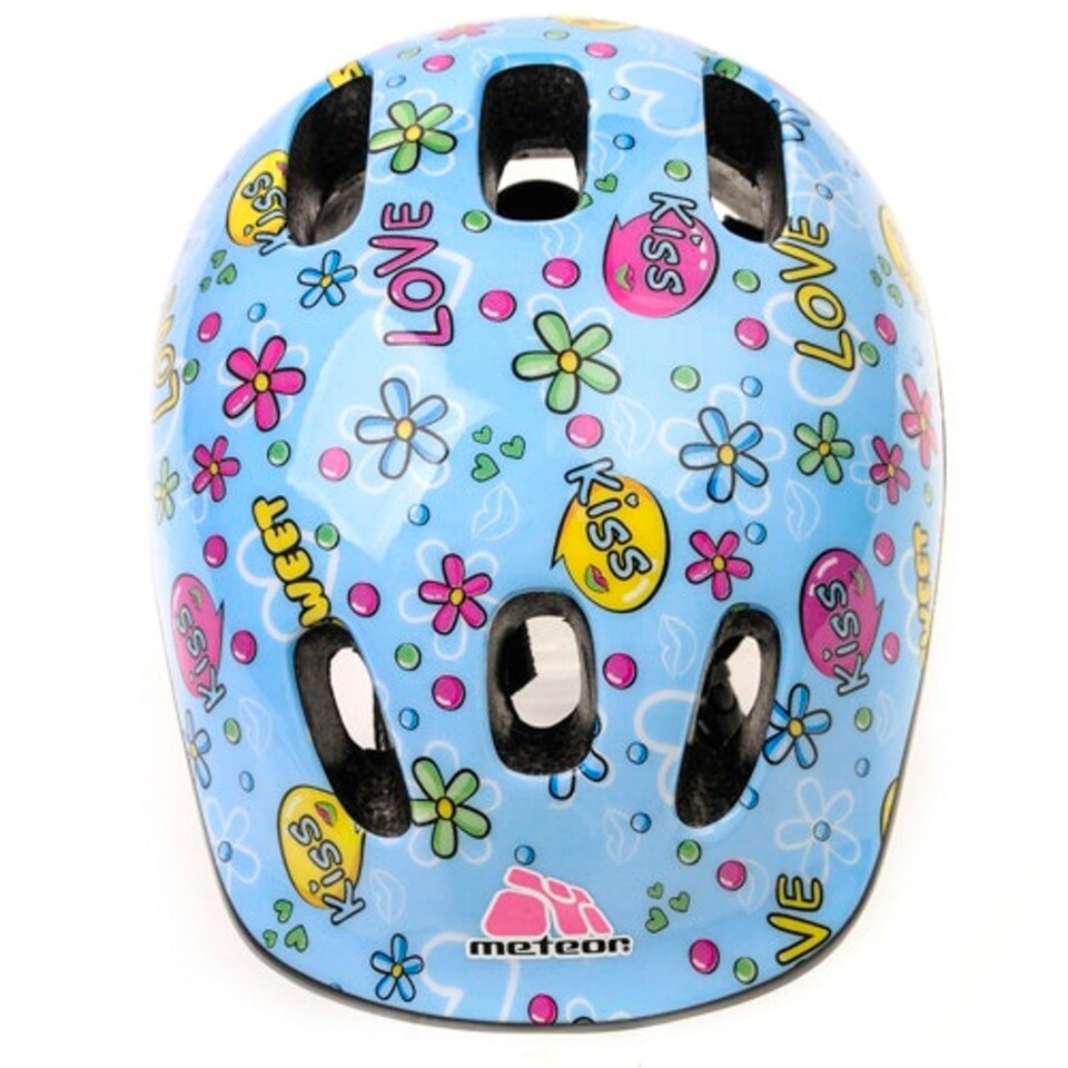 image 1 of Helmet for Kids Toddlers – Lightweight Adjustable Bike Helmet for Boys & Girls – Safety Crash Protection for Cycling, Scooter, Skateboard – MV62 Blue | Kiss Love | S