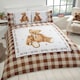 image 2 of Hug Me Bear Check Polycotton Duvet Cover Set with Pillowcase Brown | Natural | Single