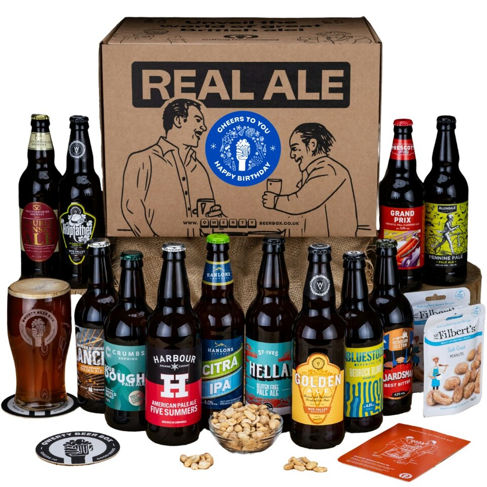 image 1 of Deluxe British Real Ale Happy Birthday Beer Gift 12x500ml
