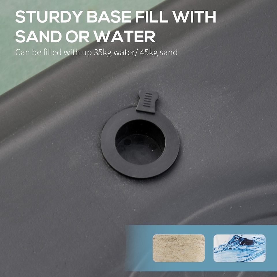 image 1 of HOMCOM 200-250cm Adjustable Basketball Hoop Backboard with Wheels For Kids