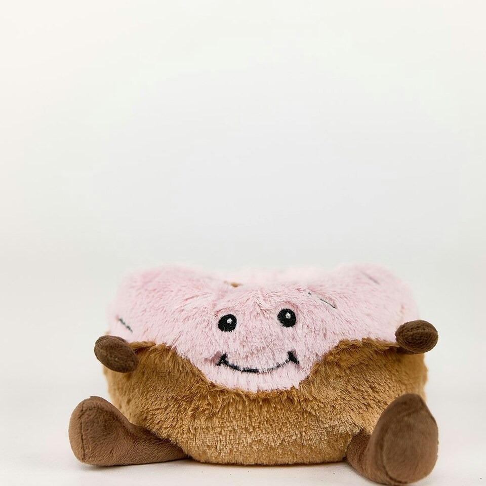 image 1 of Warmies Donut Plush Mini Size, Fully Microwavable and Weighted Cuddly Toy for Anxiety, Chill in The Freezer or Heat in Microwave, Soft Toy Heat Pad