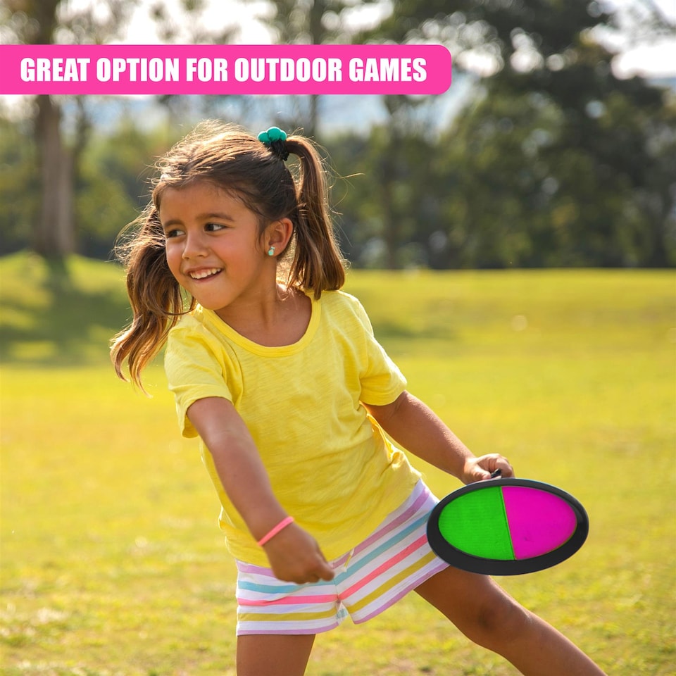 image 1 of The Magic Toy Shop Toss and Catch Ball Set Outdoor Activity for Kids and Family Fun